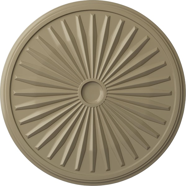Ekena Millwork Leandros Ceiling Medallion (Fits Canopies up to 5"), 33 1/8"OD x 3 1/2"ID x 1 3/8"P, Gobi Desert CM33LEGDF - main